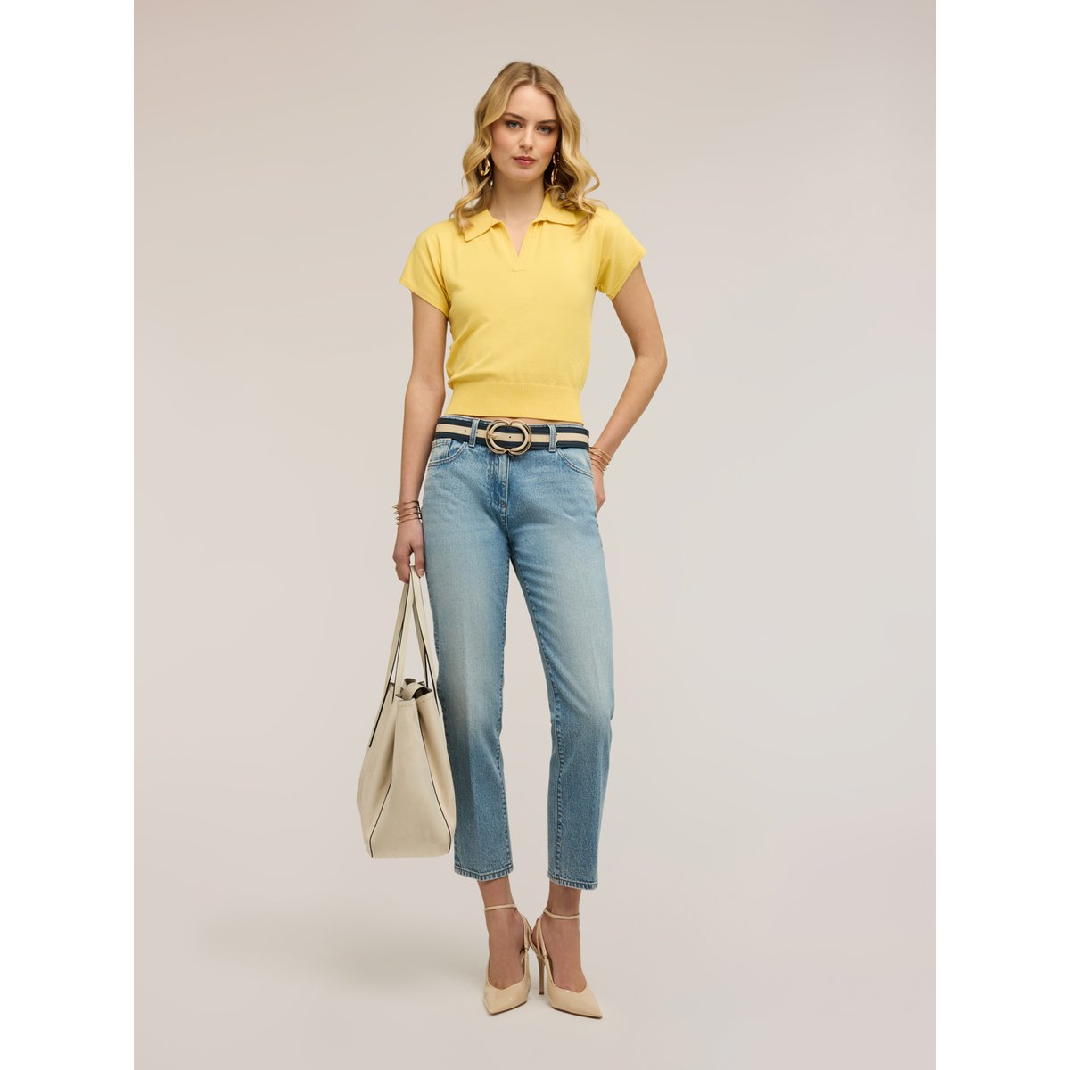 Jean coupe regular avec pli repassé light - blue, MOTIVI
