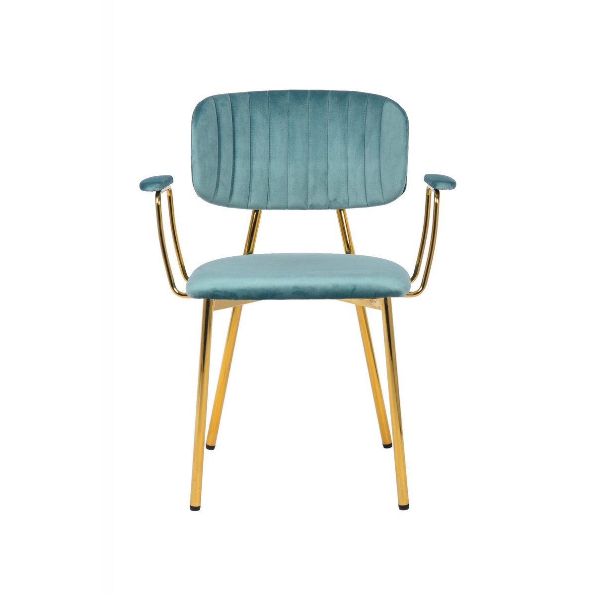 Chaise de salle à manger, GISELLE (lot de 2) vert menthe et doré, ARTE ESPINA