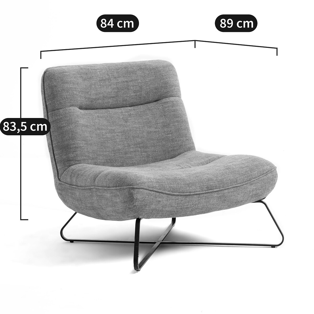Fauteuil tissu pur lin, Helma lin, AM.PM