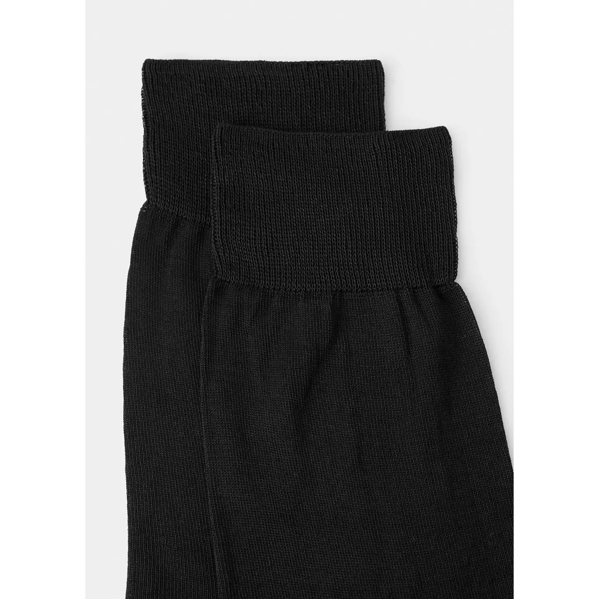 Lot 2 paires de chaussettes longues coton noir, MANGO MAN