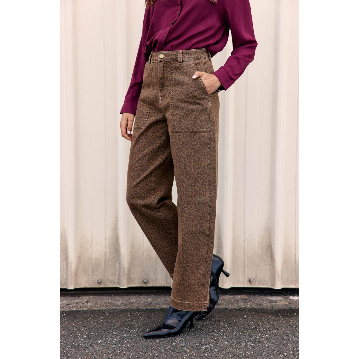 PANTALON imprimé animalier PELYAN 08-leopard, LA PETITE ETOILE