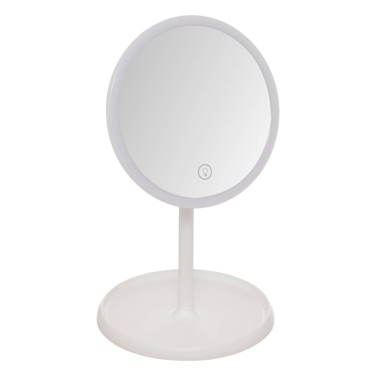 Miroir lumineux L19cm blanc blanc, 5FIVE SIMPLY SMART