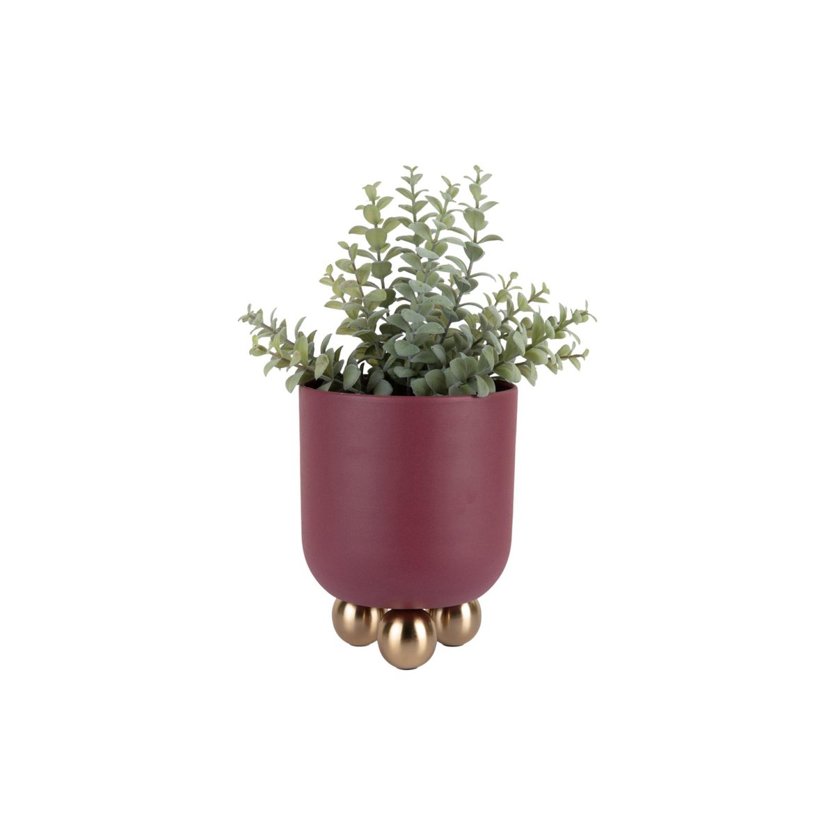 Pot De Fleurs Métal ESTILO SMALL bordeaux, PRESENT TIME