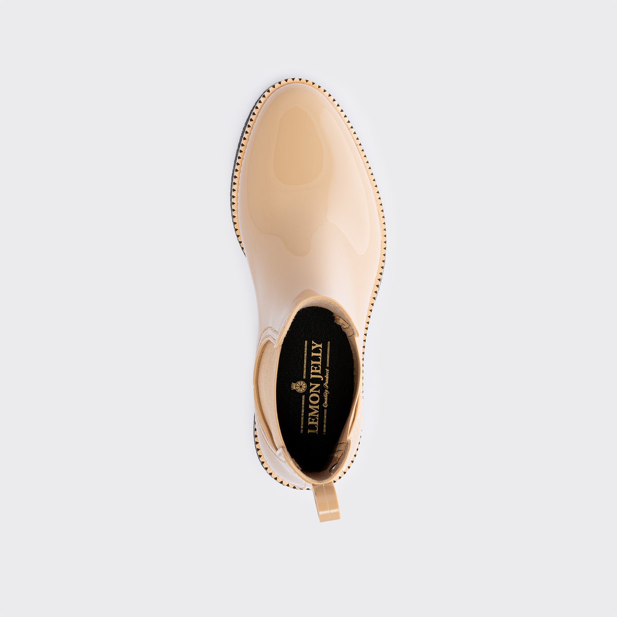 Boots de pluie vegan à talon AVA sable, LEMON JELLY