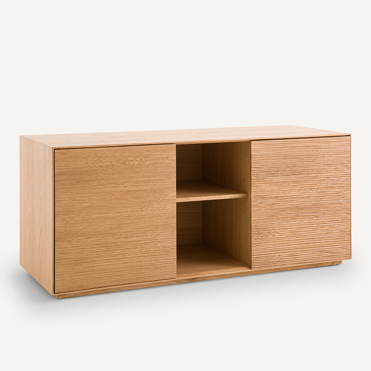 Caisson bureau 2 portes, chêne et plaqué, Mikube chêne naturel, AM.PM