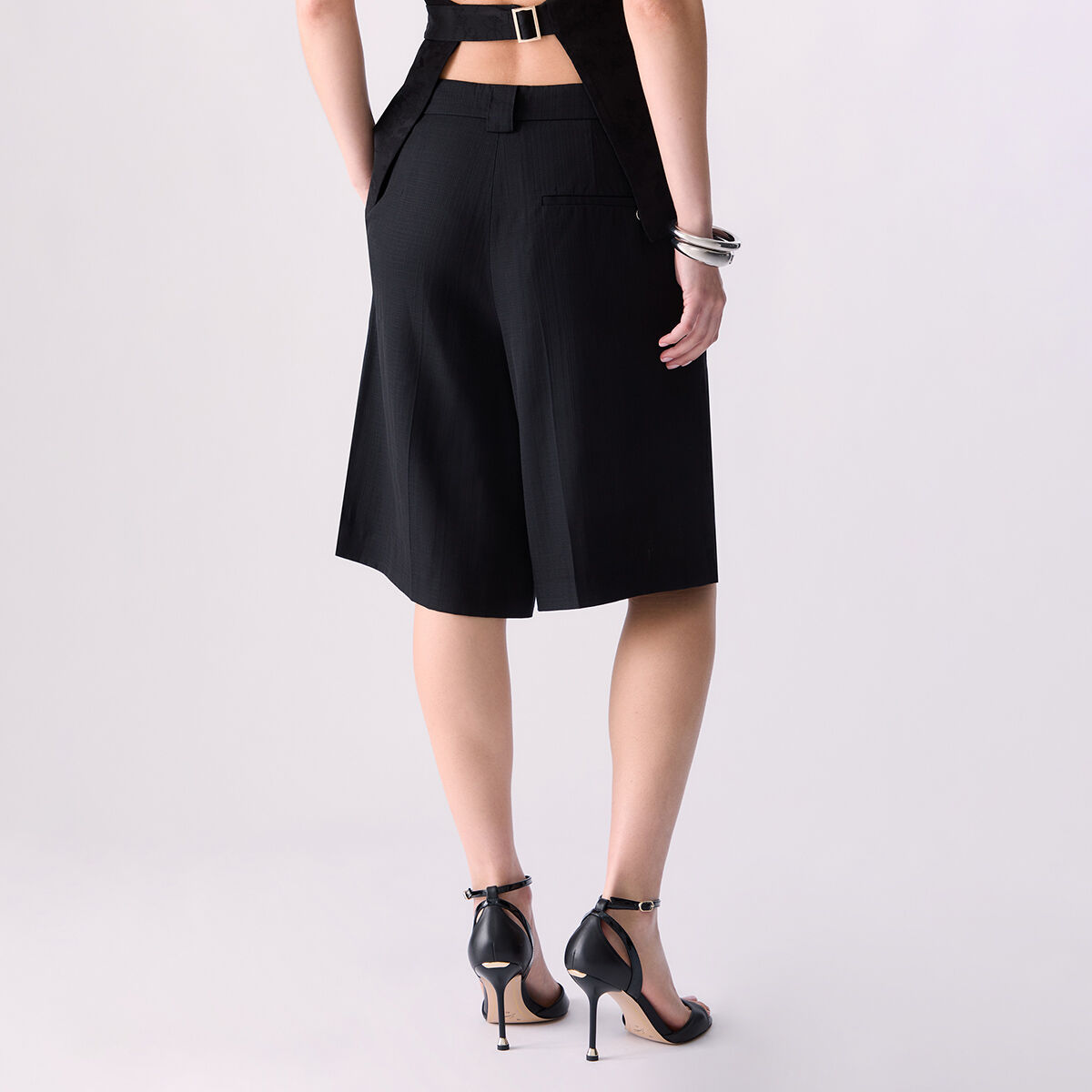 Bermuda en jacquard noir, LIU JO