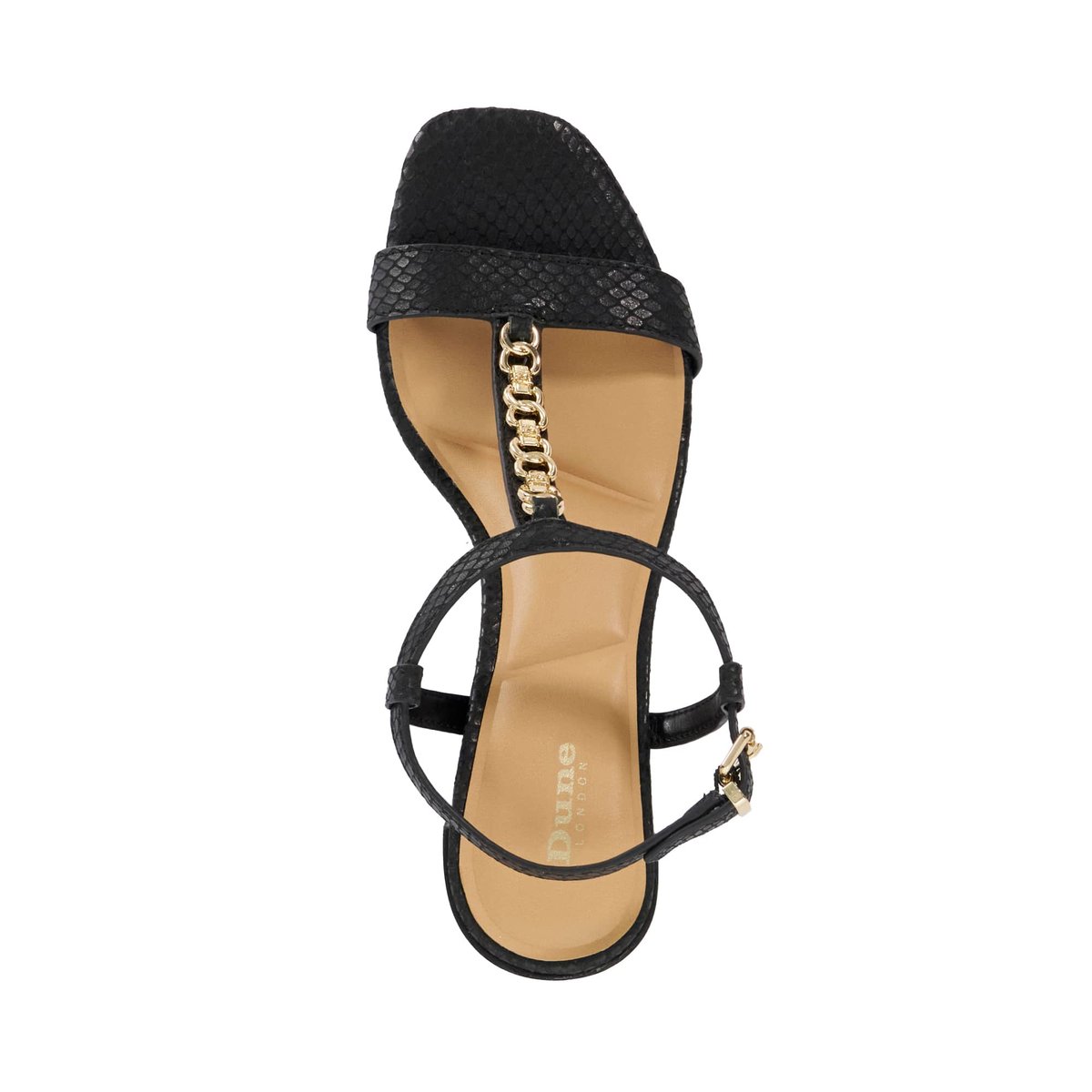 Sandales style Salomé à détails chaînes - JOSINA black-black leather, DUNE LONDON