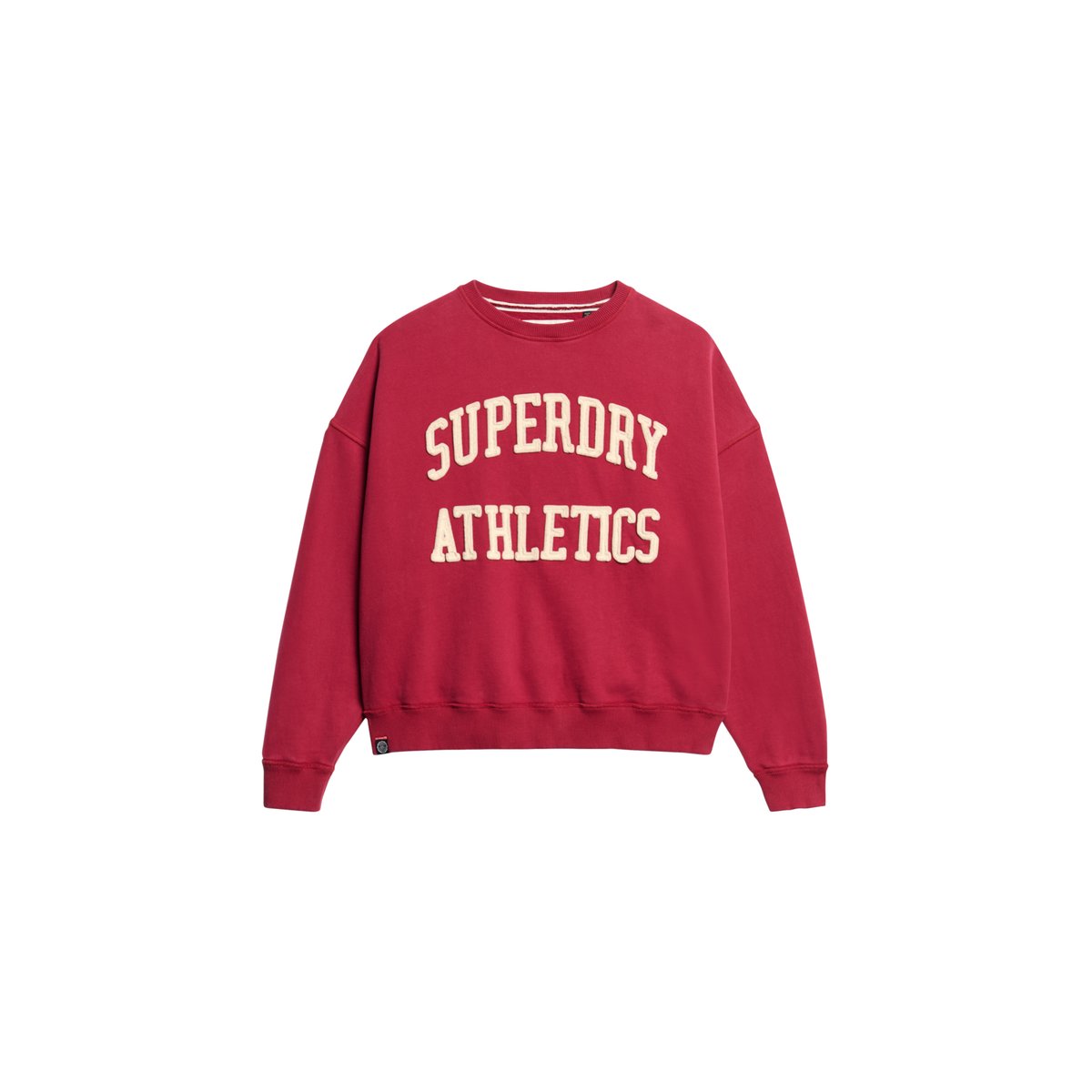 Sweat-shirt oversize à texte appliqué Athletic Essentials rouge bordeaux, SUPERDRY