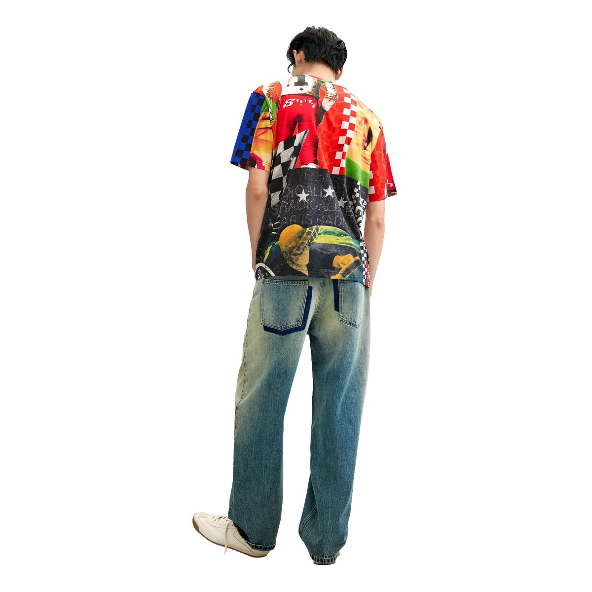 T-shirt imprimé racing rouge, DESIGUAL