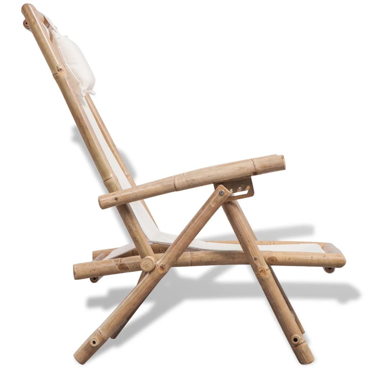 Chaise d'extérieur en bambou blanc, HOME MAISON