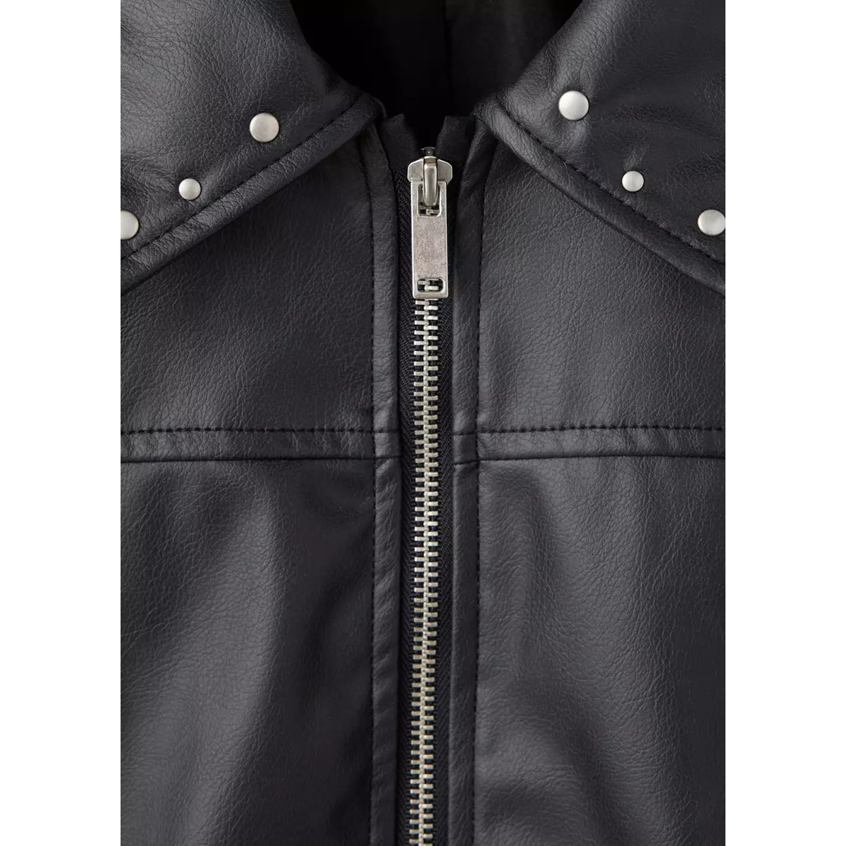Veste effet cuir à clous noir, MANGO KIDS