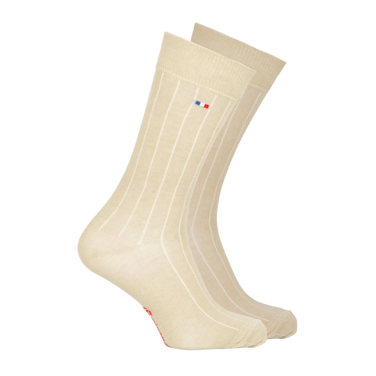 Chaussettes mi-hautes Fil d'Ecosse FAIT EN France beige, EMINENCE