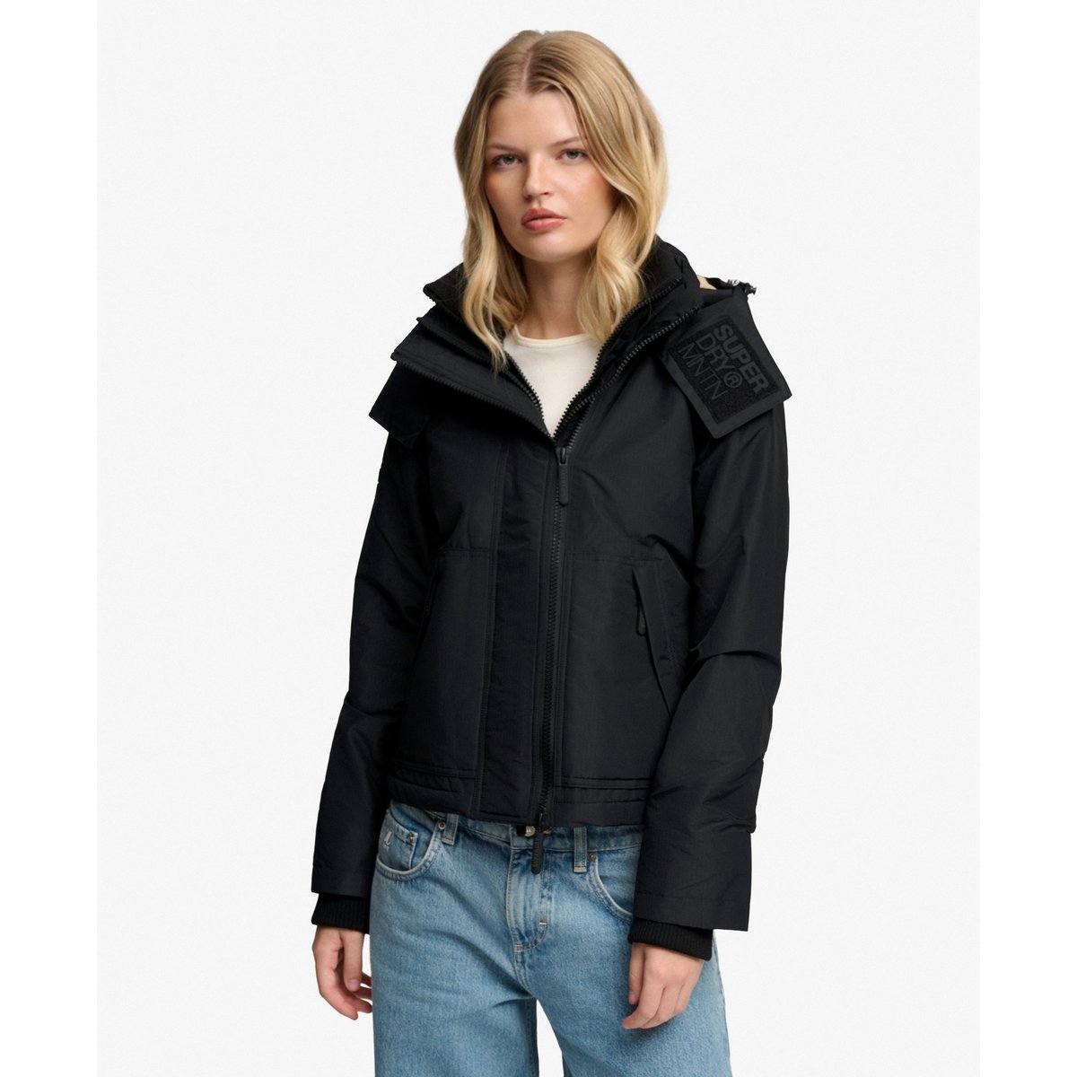 Veste Coupe-vent Arctic à Capuche noir, SUPERDRY