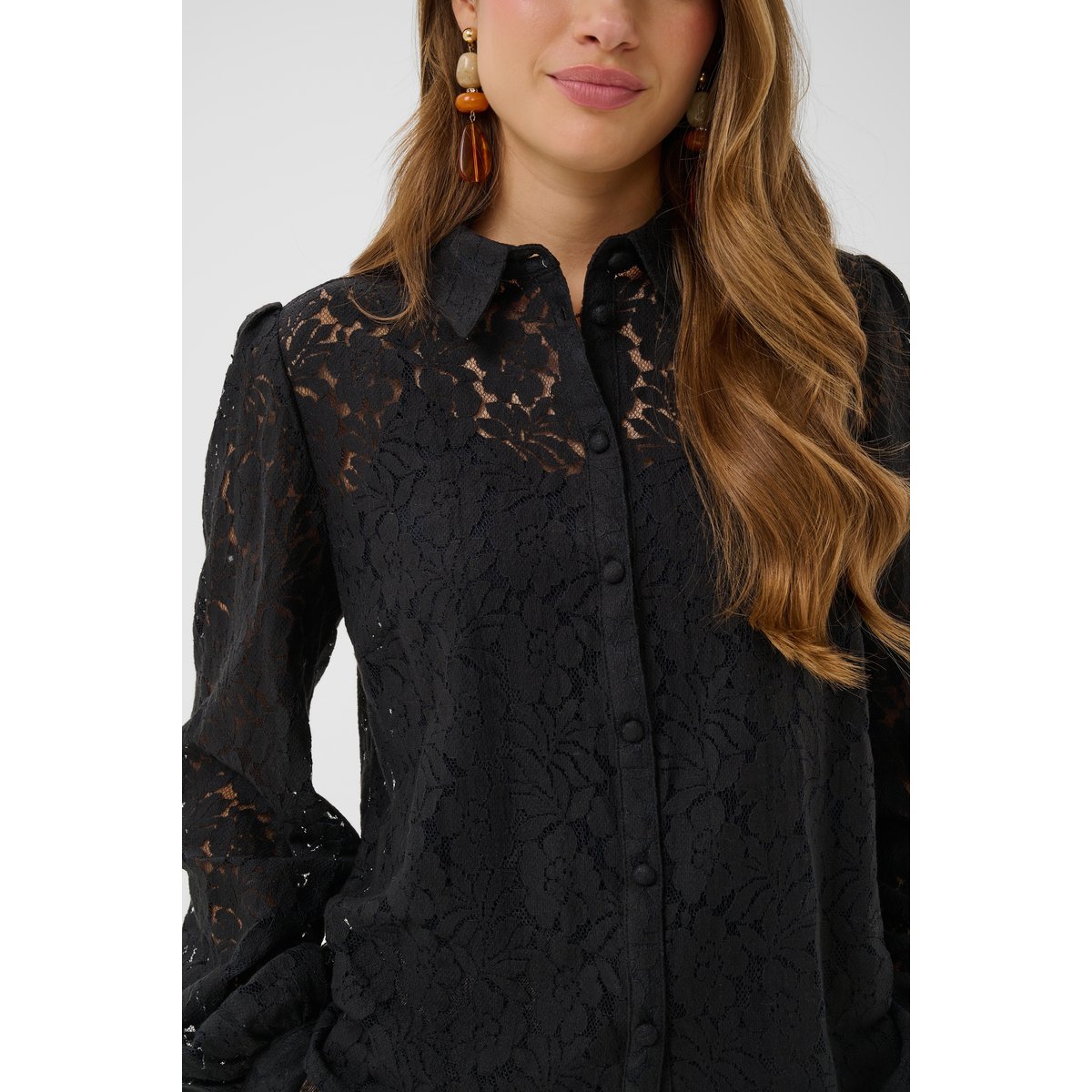 Blouse à manches longues noir pitch black, CREAM