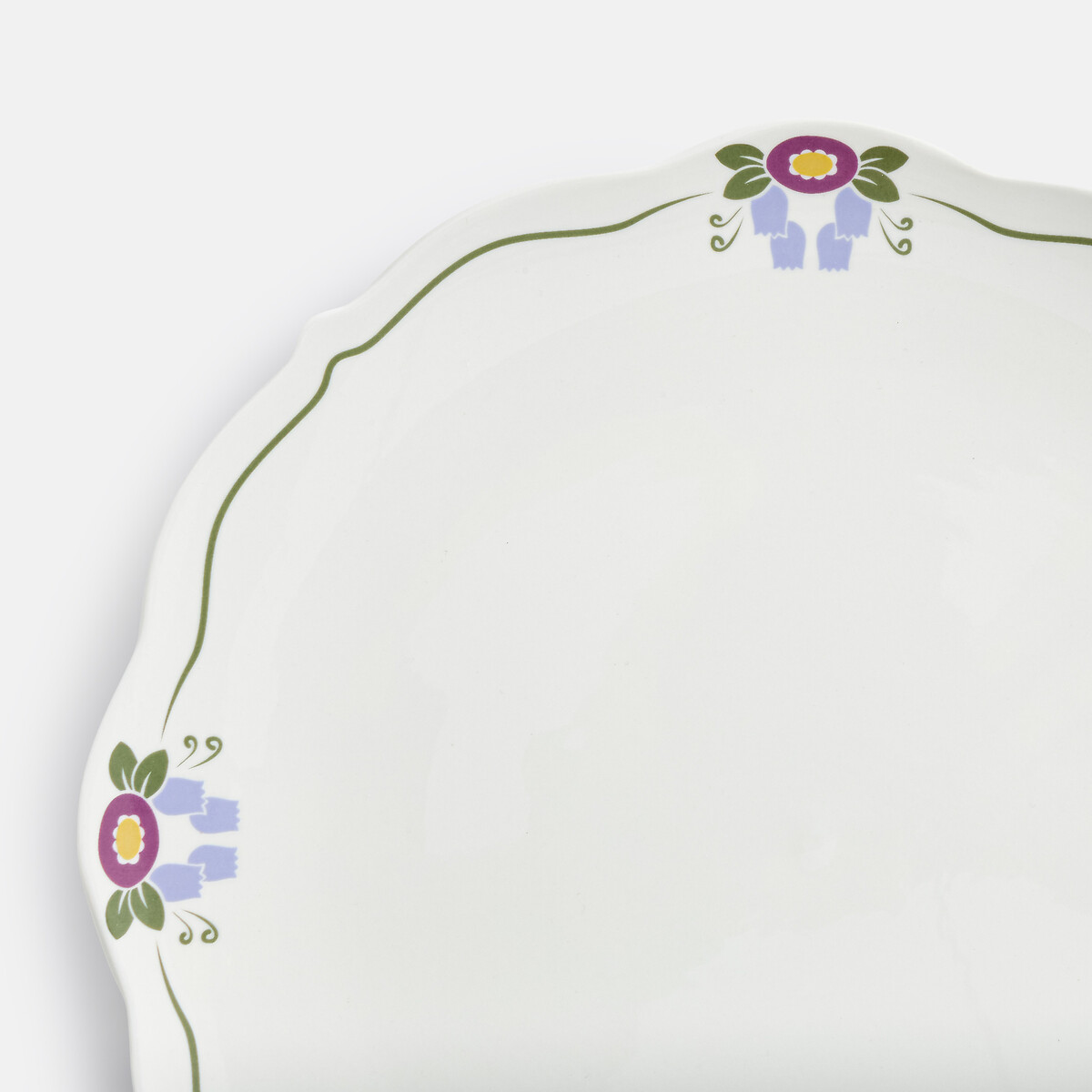 Lot de 4 assiettes au décor floral, en porcelaine, POPIE imprimé floral, LA REDOUTE INTERIEURS