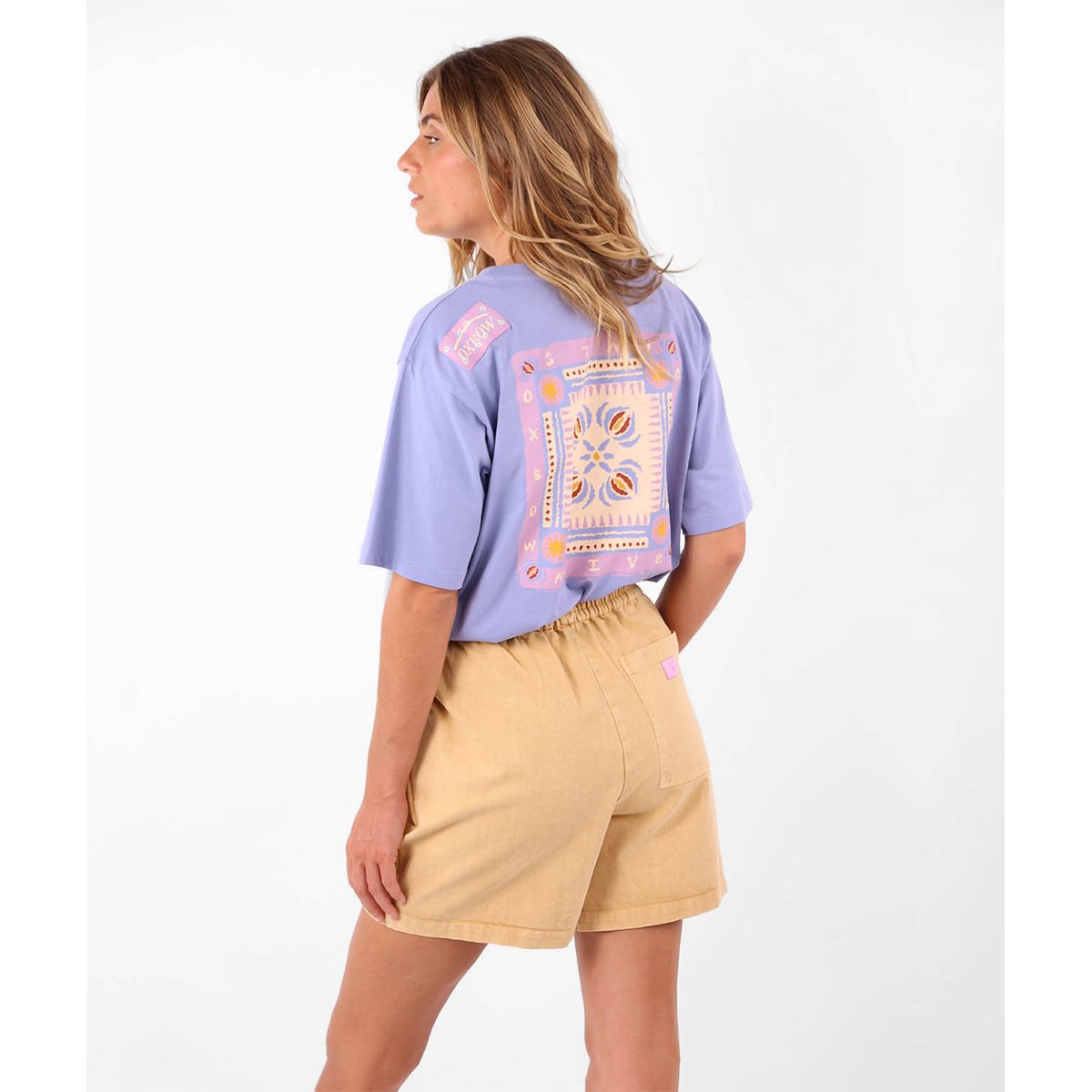 Short en toile de coton surteinte DOMINGO shell, OXBOW