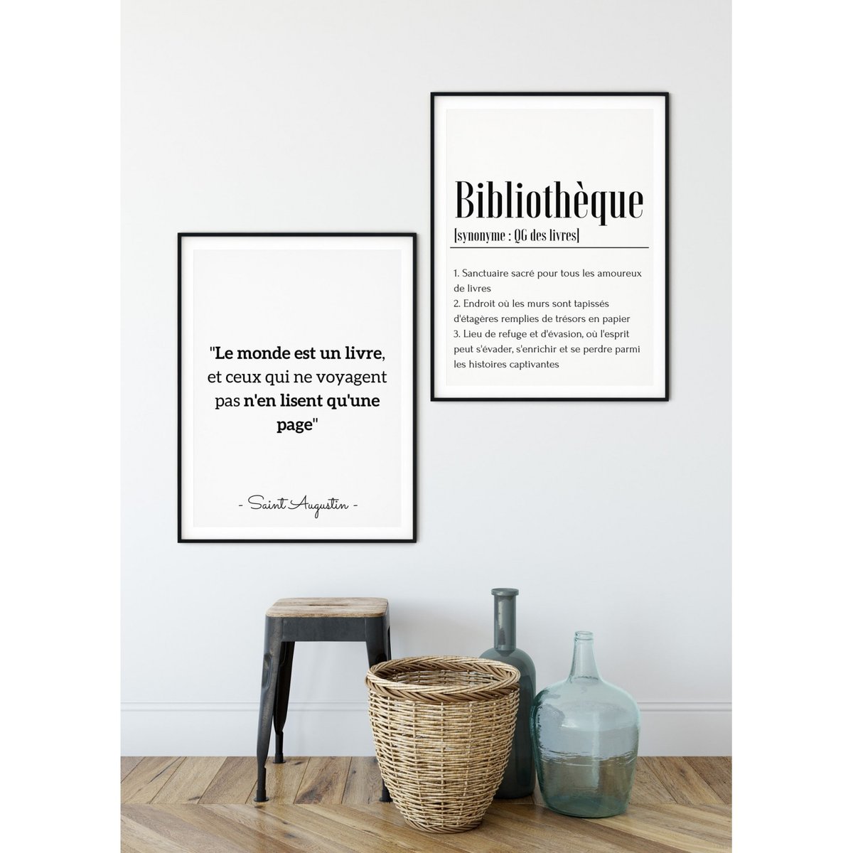 Affiche Définition Bibliothèque blanc, L'AFFICHERIE