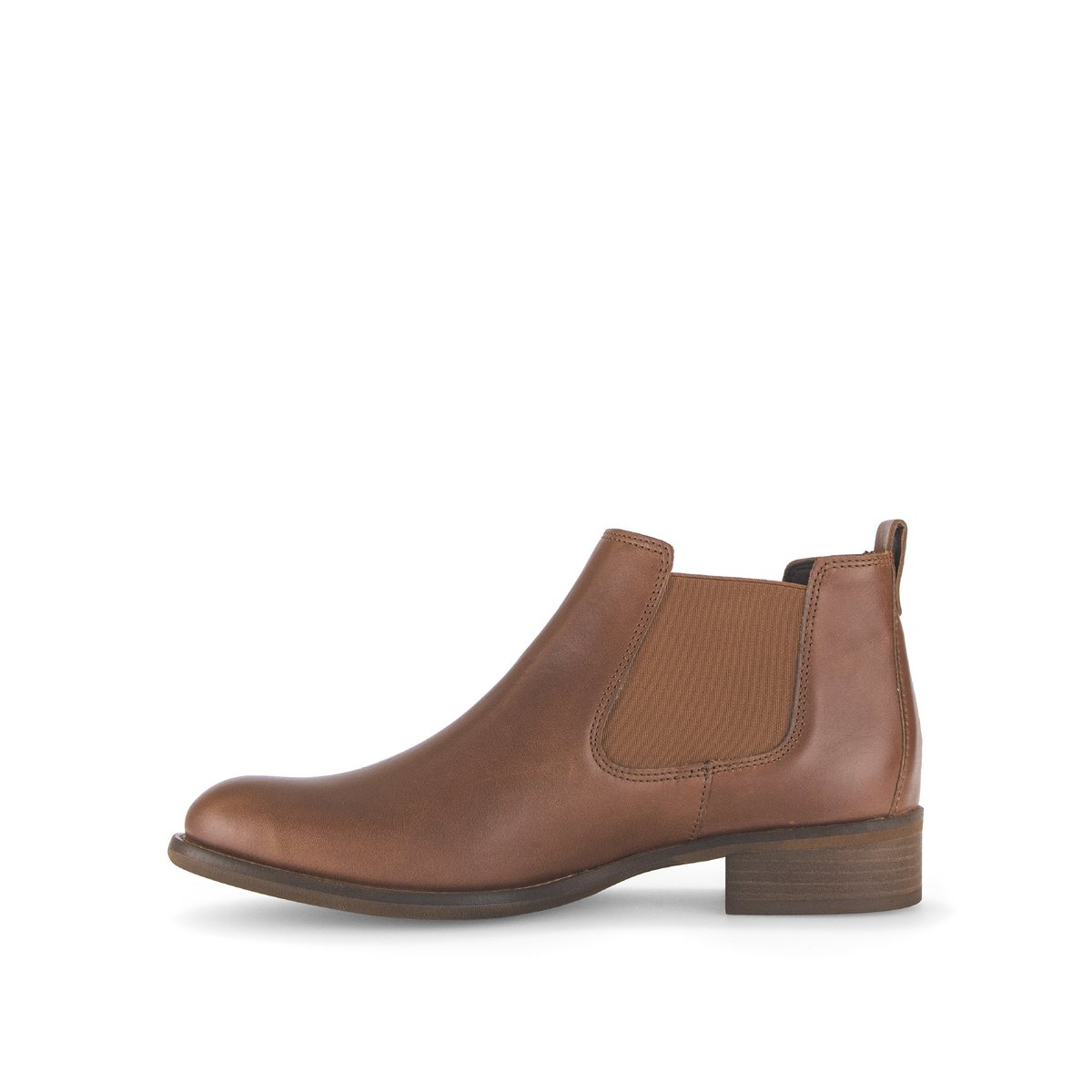Bottines en cuir lisse à talon décroché marron, GABOR