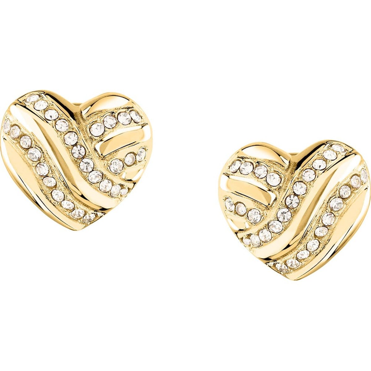 Boucles d'oreilles en Cristal/crystal/steel et Cristal or jaune, MORELLATO