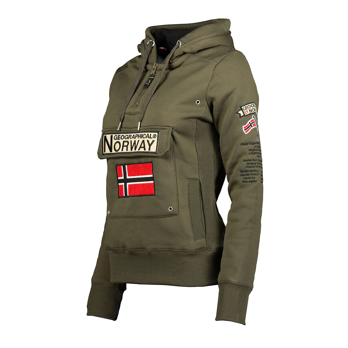 Sweat à capuche Gymclass kaki, GEOGRAPHICAL NORWAY