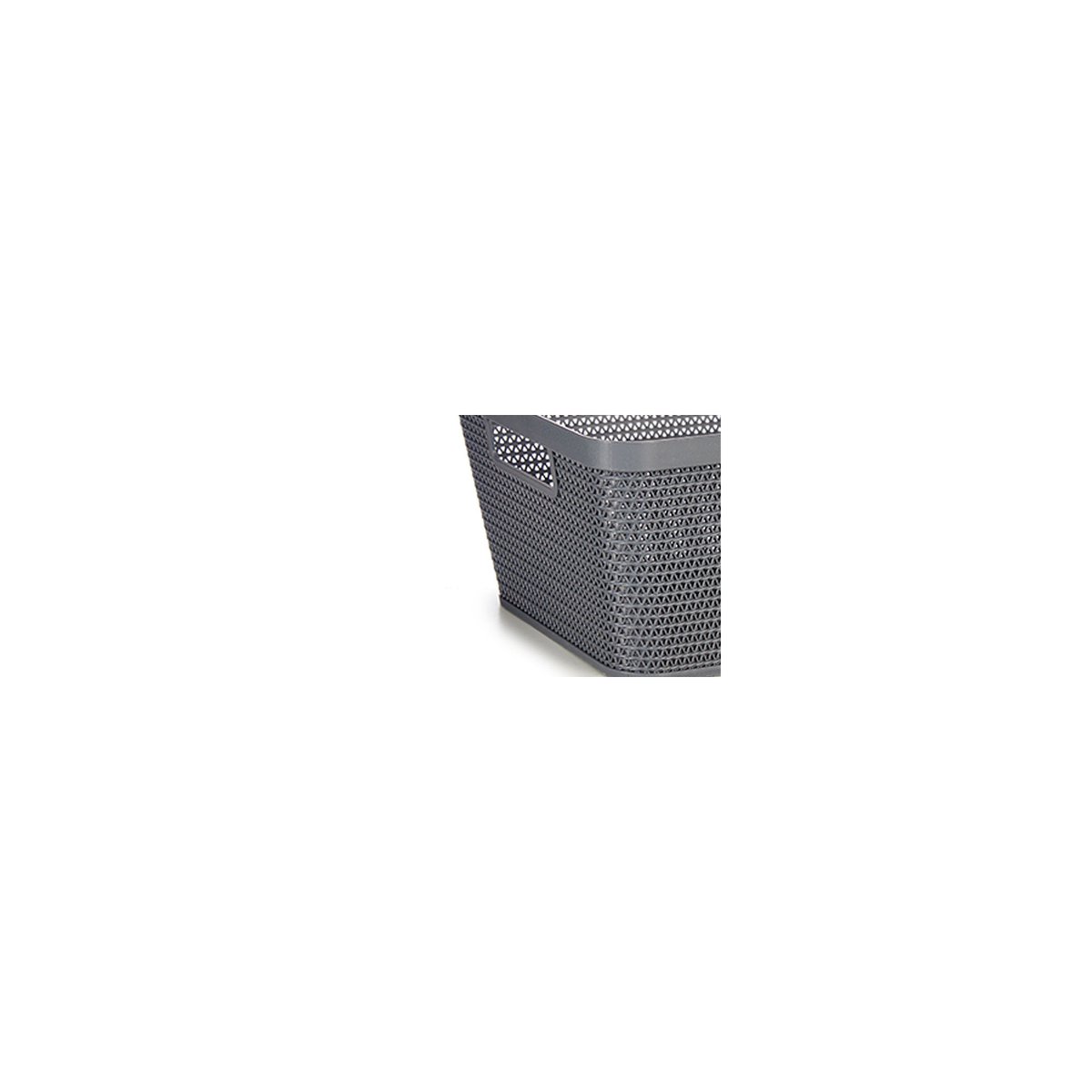 Set 3 Paniers de Rangement Multiusage Rectangulaires Plastique Ajouré multicolore, WADIGA