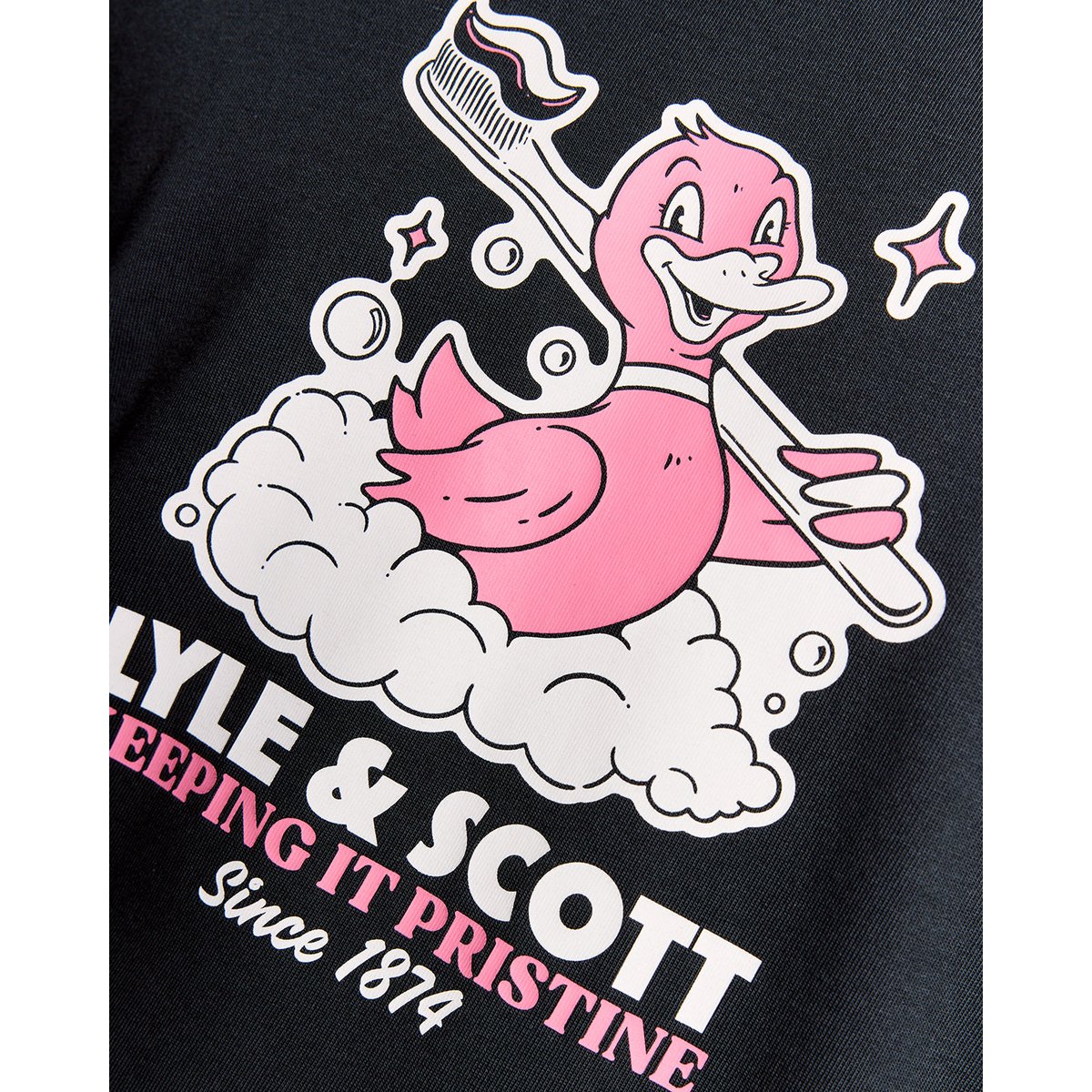 T-shirt imprimé dos graphique bleu foncé marine, LYLE & SCOTT