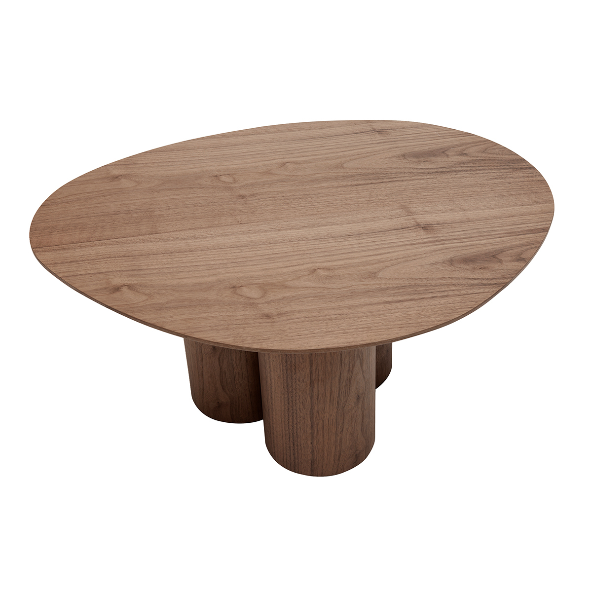 Table basse design L78 cm HOLLEN noyer, MILIBOO