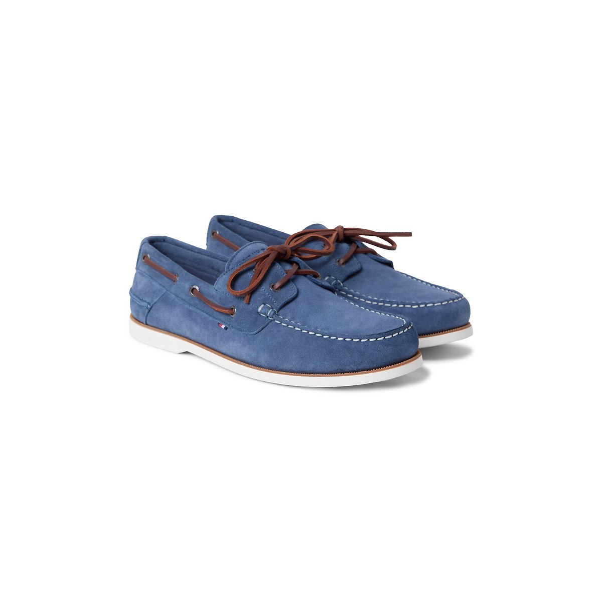 Chaussures bateau en cuir suédé bleu, TOMMY HILFIGER