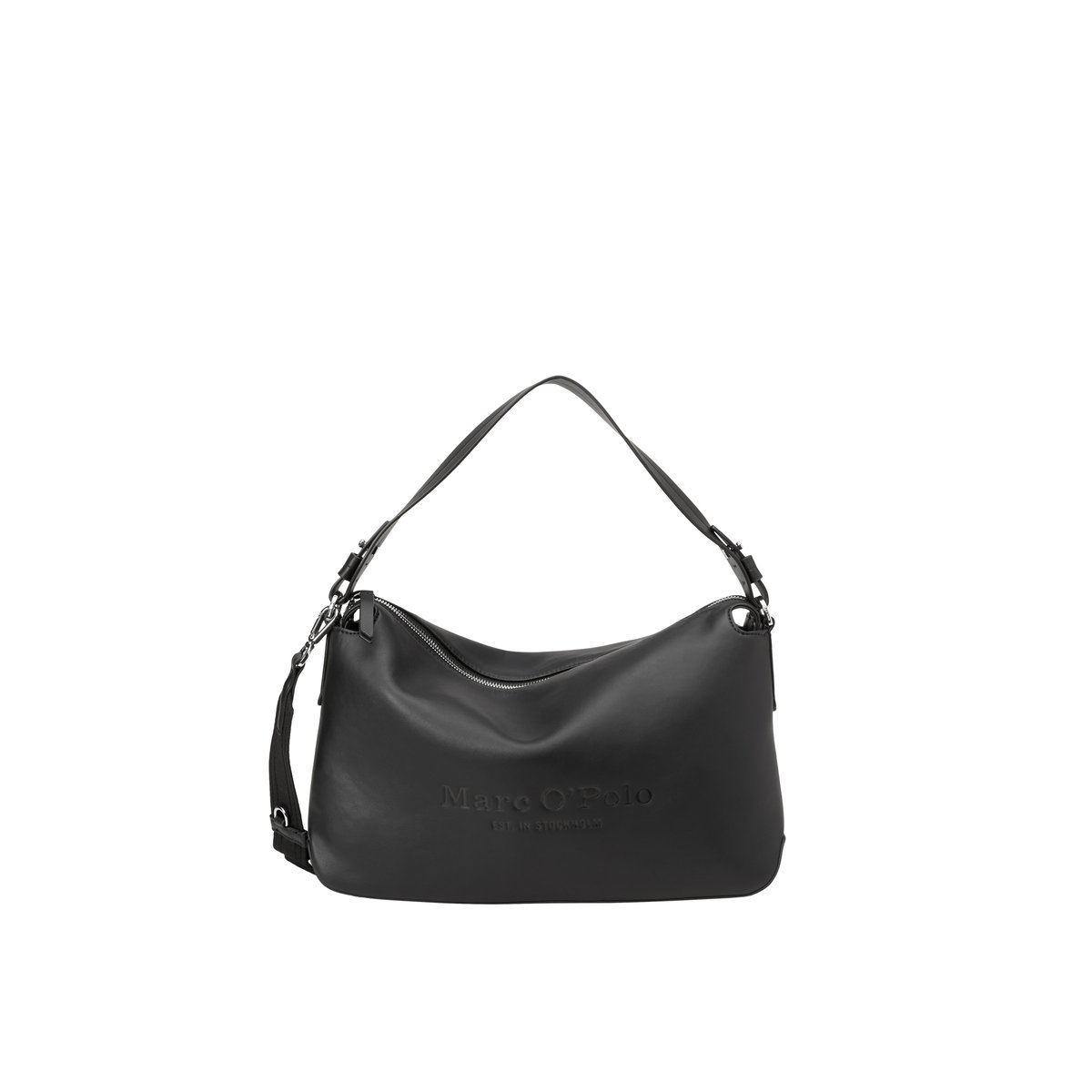 Sac à main en une alternative de cuir en polyester recyclé noir, MARC O'POLO