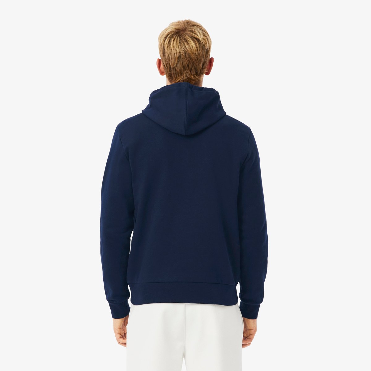 Sweatshirt capuche molleton color-block bleu-6wz, LACOSTE