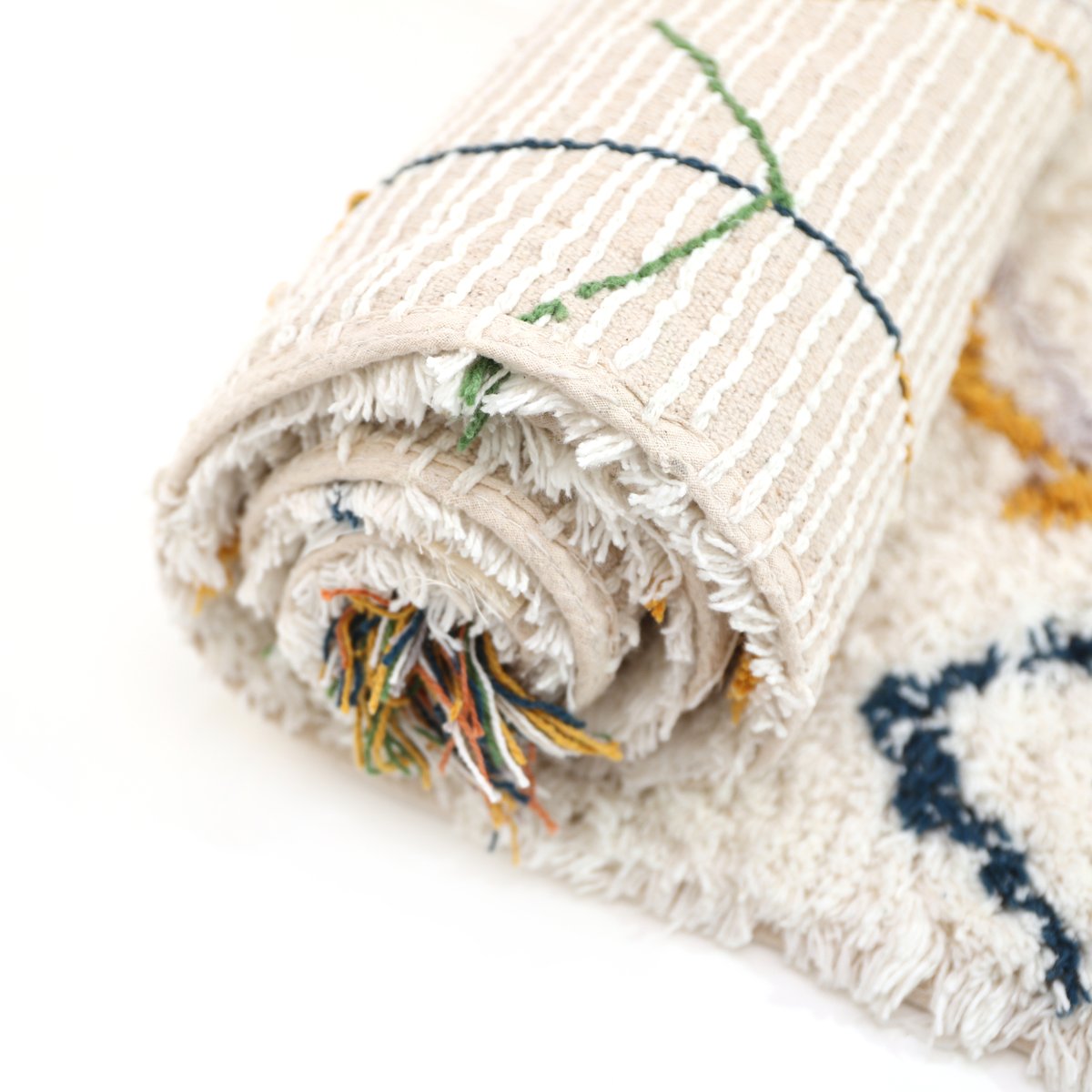 Tapis coton berbère TRISHNA multicolore, NATTIOT
