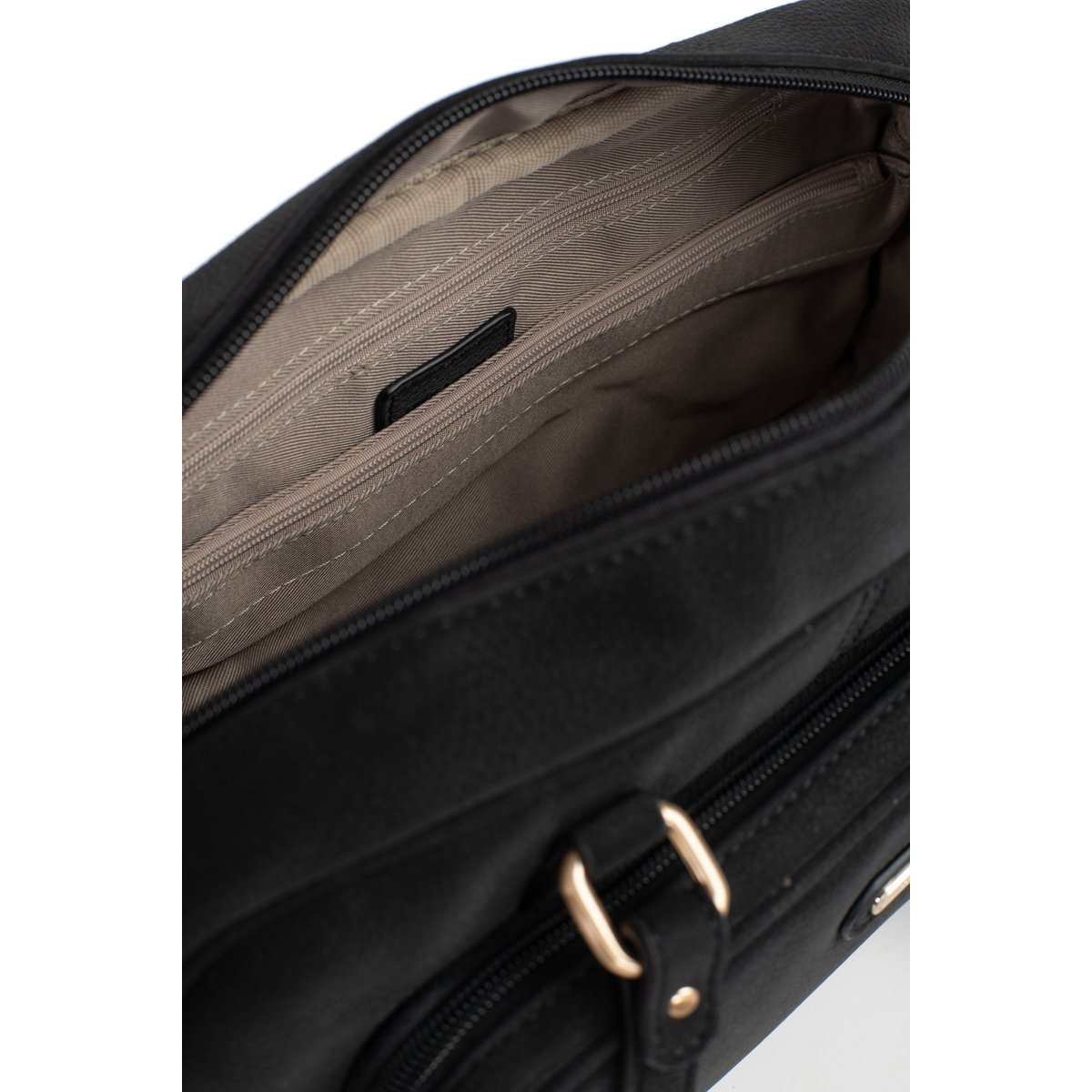 Sac porté épaule 2 anses EVE noir, HEXAGONA