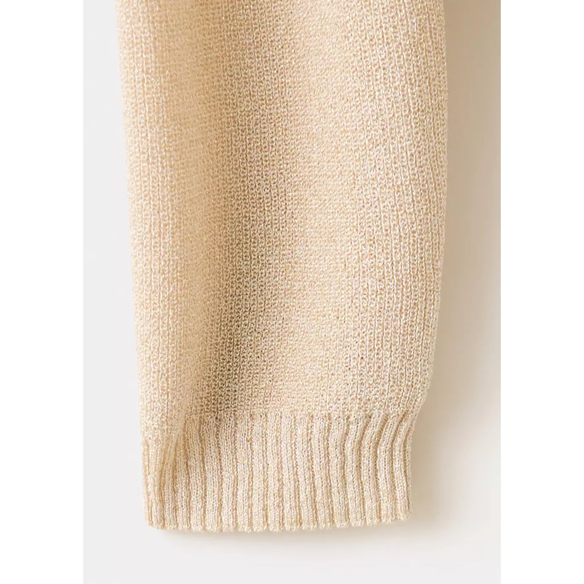 Pull-over maille fil textile or, MANGO