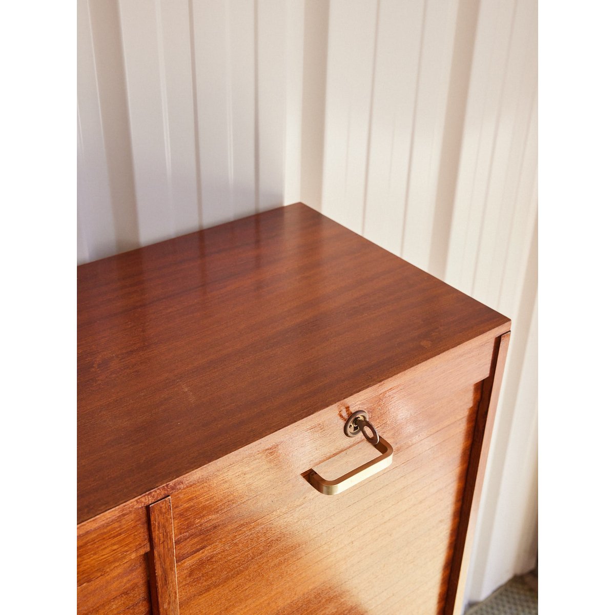 Double classeur vintage en bois verni Fernand N°401 - Bon état bois foncé, DEBONGOUT