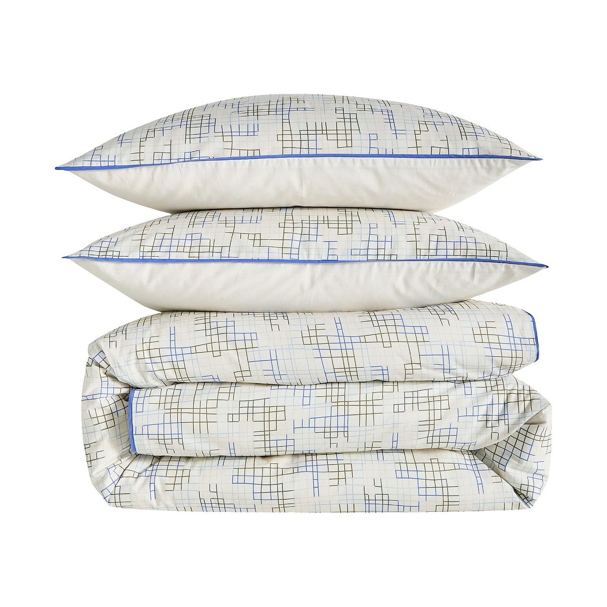 Parure de lit en percale de coton bio GLORIA multicolore, HABITAT
