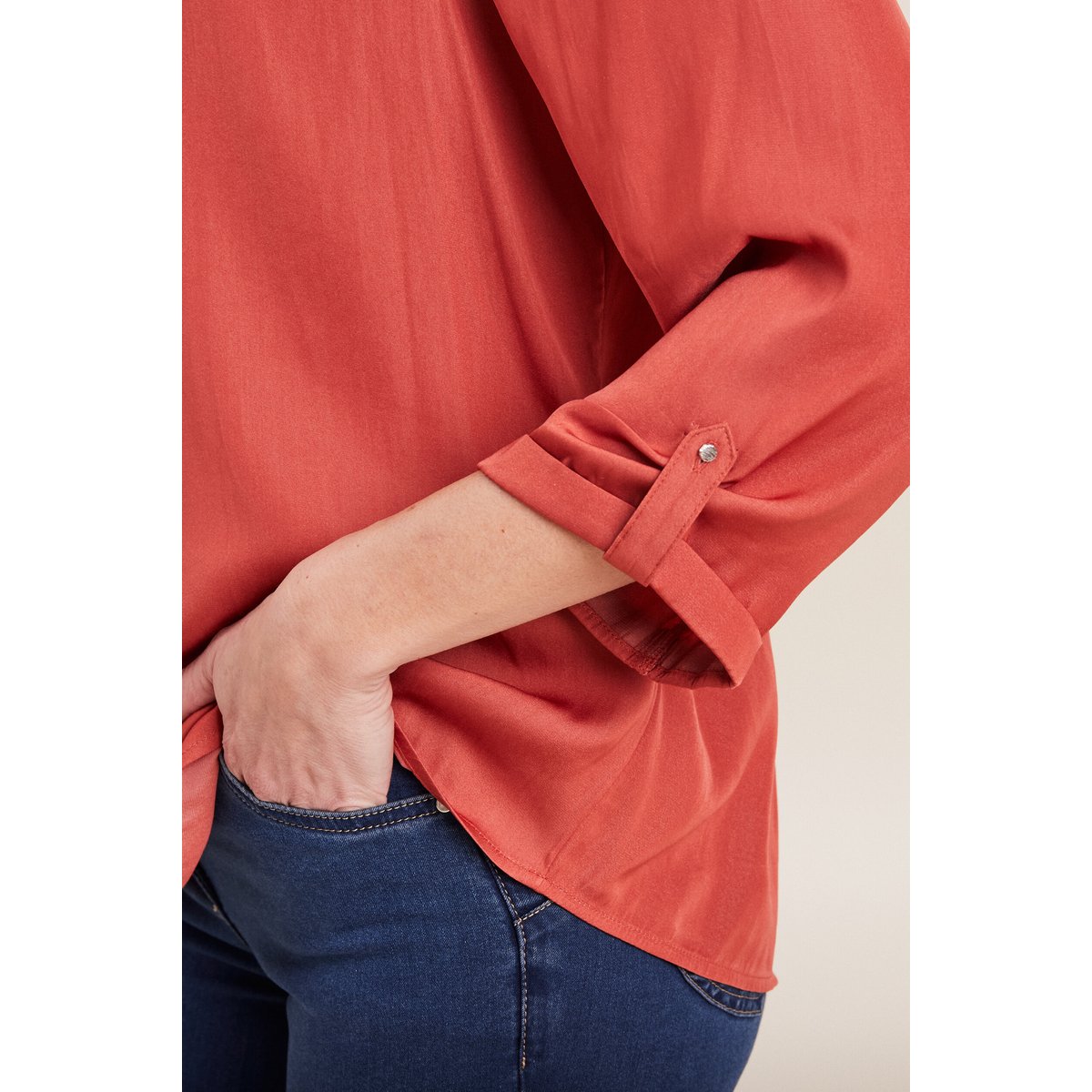 Blouse manches 3/4 terracotta, BREAL