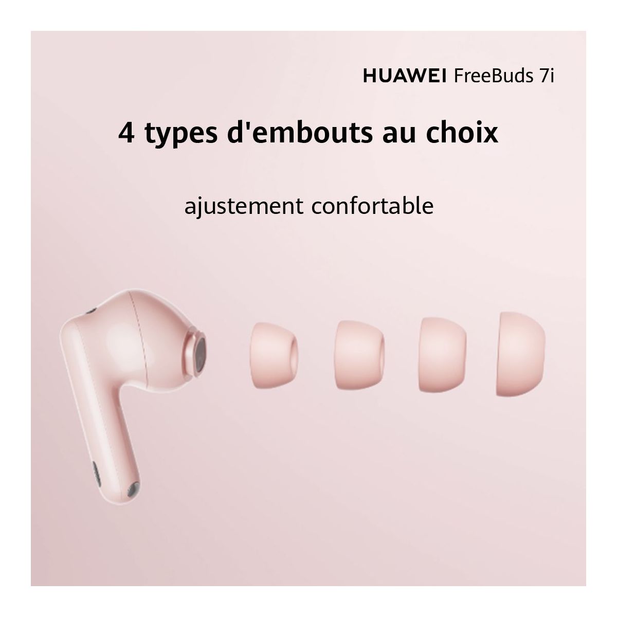 Ecouteurs Freebuds 7i rose couleur unique, HUAWEI