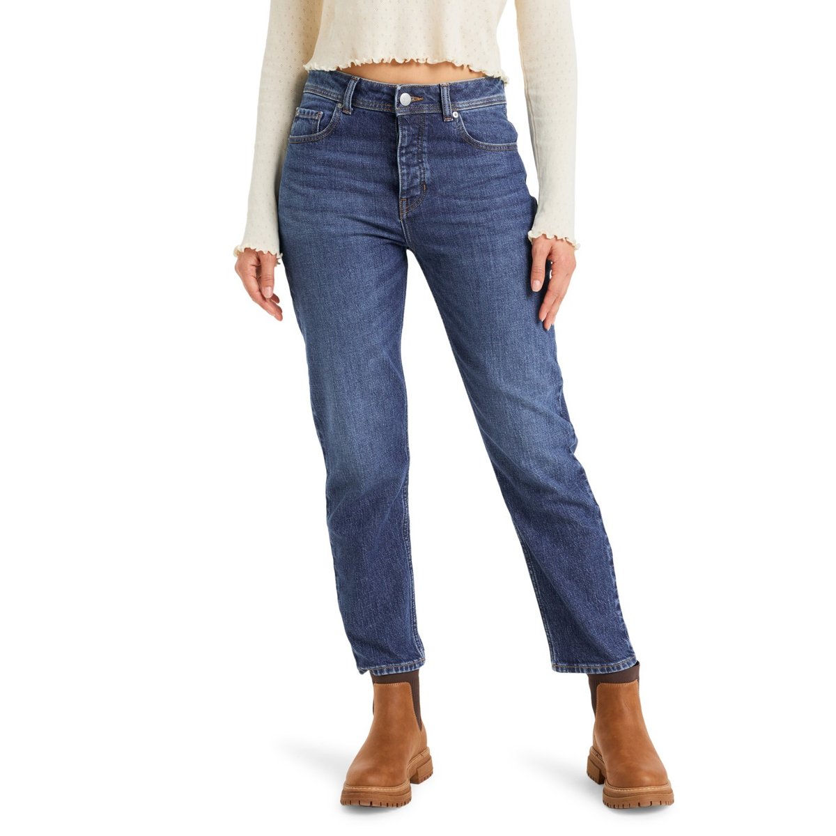 Jean droit en jean PATTI STRAIGHT MID. bleu medium blue, ROXY