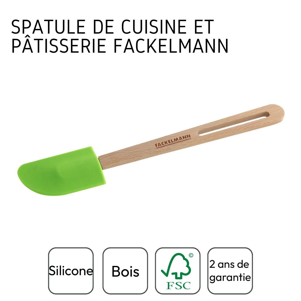 Ensemble de 2 Spatules de cuisine et de pâtisserie vert, FACKELMANN