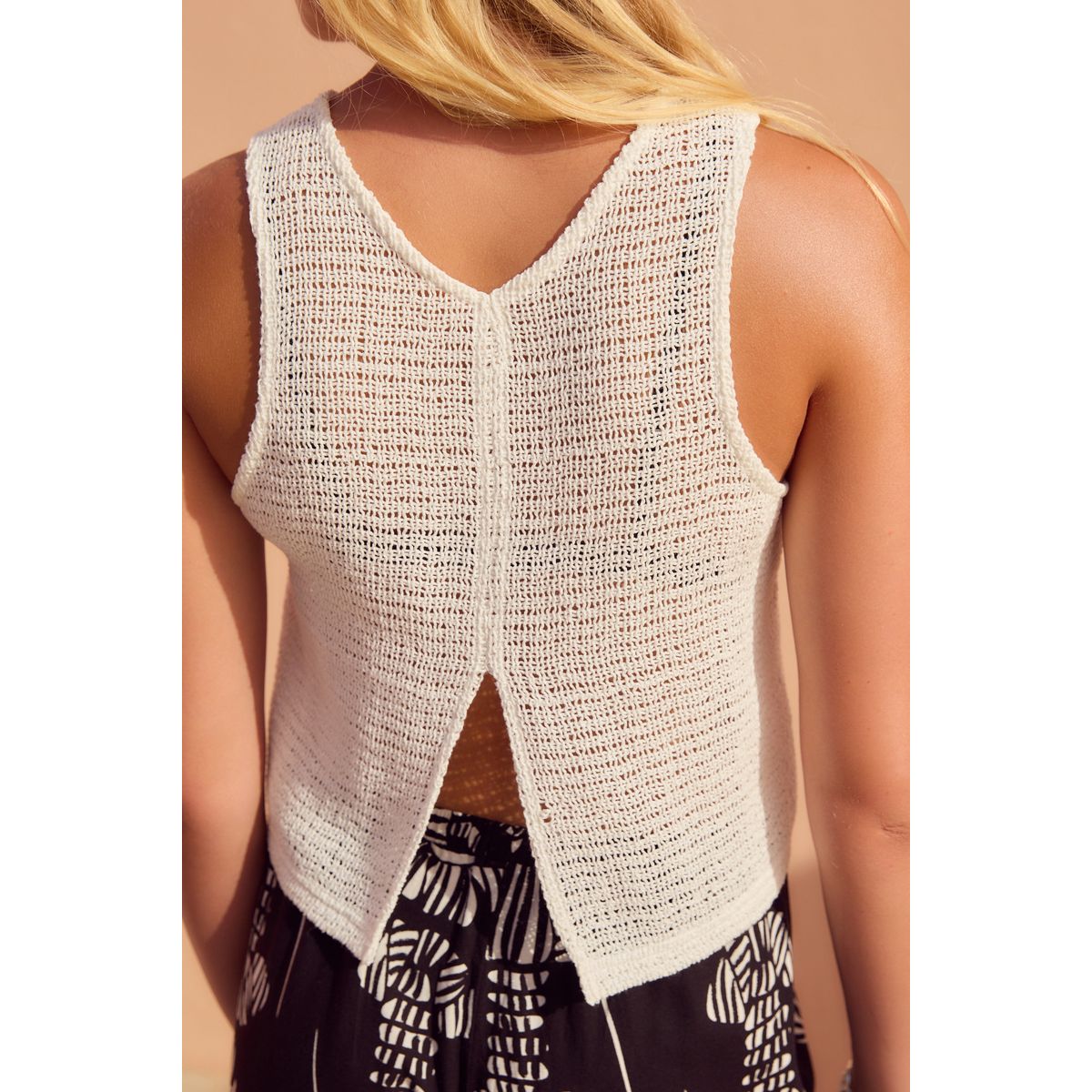 Débardeur en crochet écru, NEXT