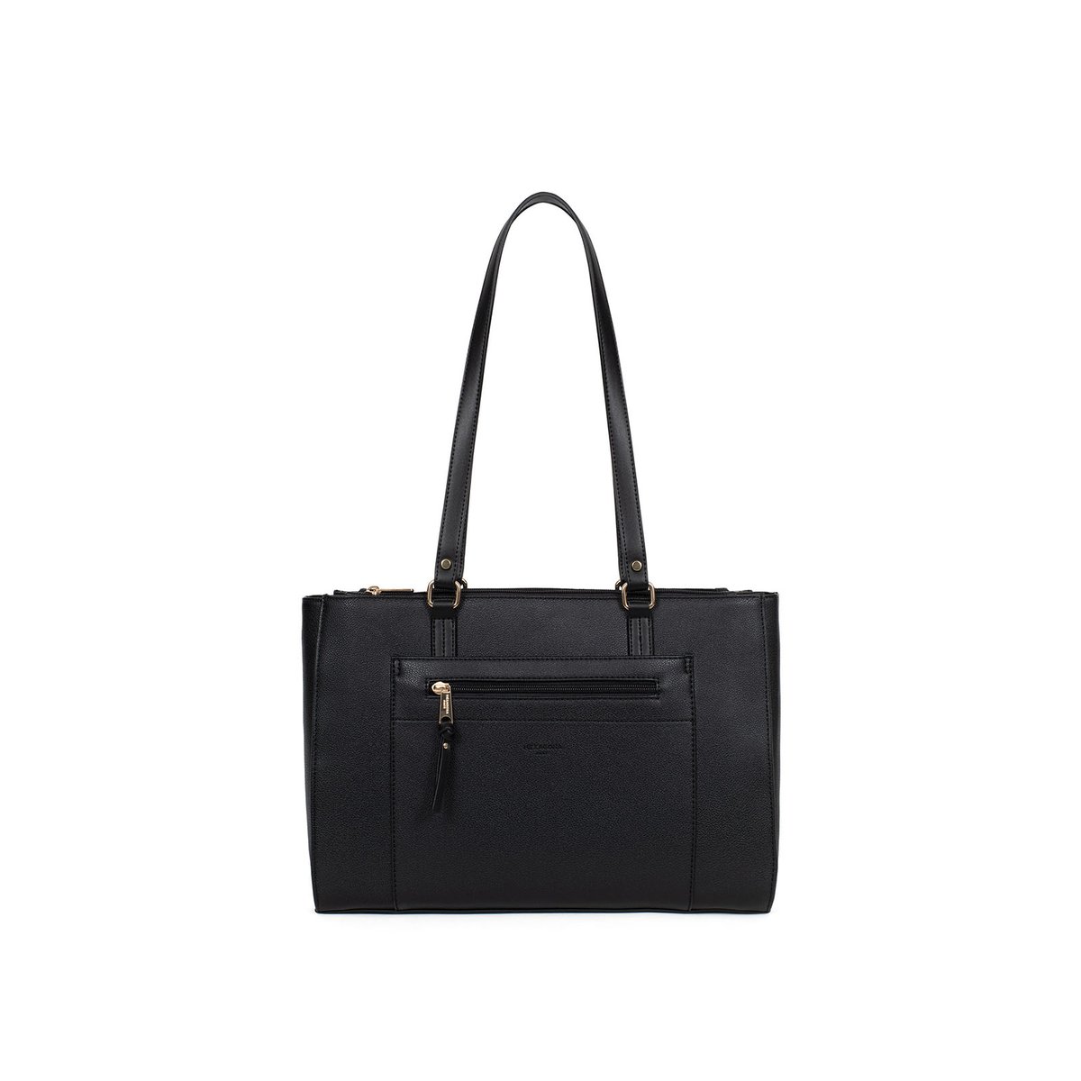 Sac cabas porté épaule MAÉ noir, HEXAGONA