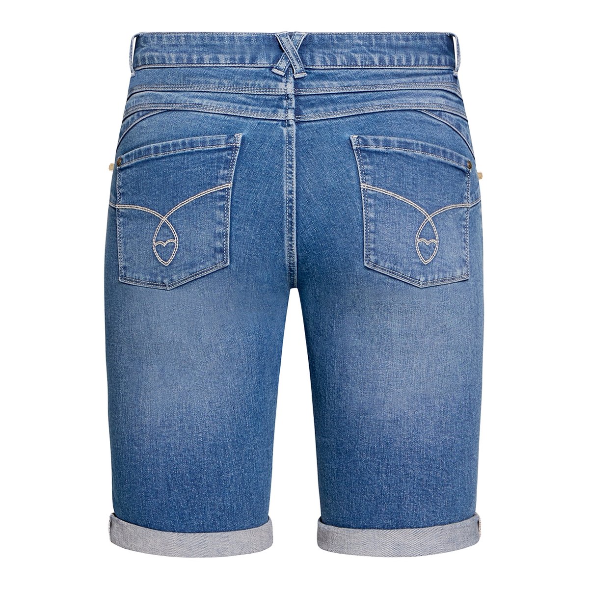 Shorts en jean à broderies bleu, CARTOON