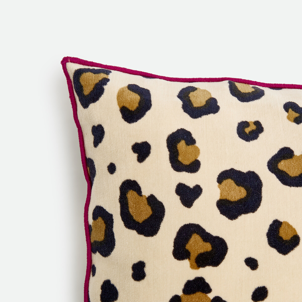 Funda de cojín, de terciopelo, rectangular, TAMARA estampado de leopardo, LA REDOUTE INTERIEURS
