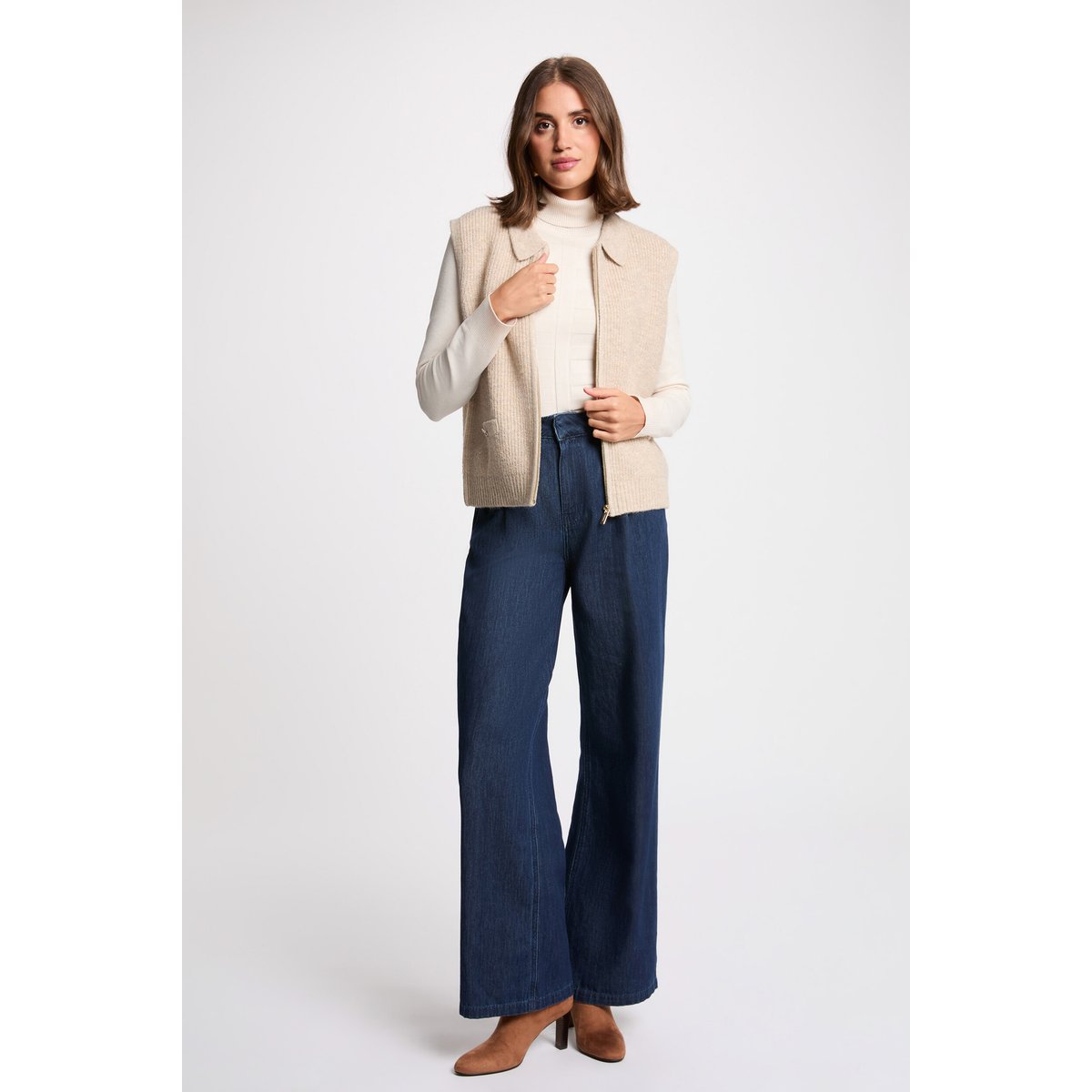 Gilet sans manches creme, MORGAN