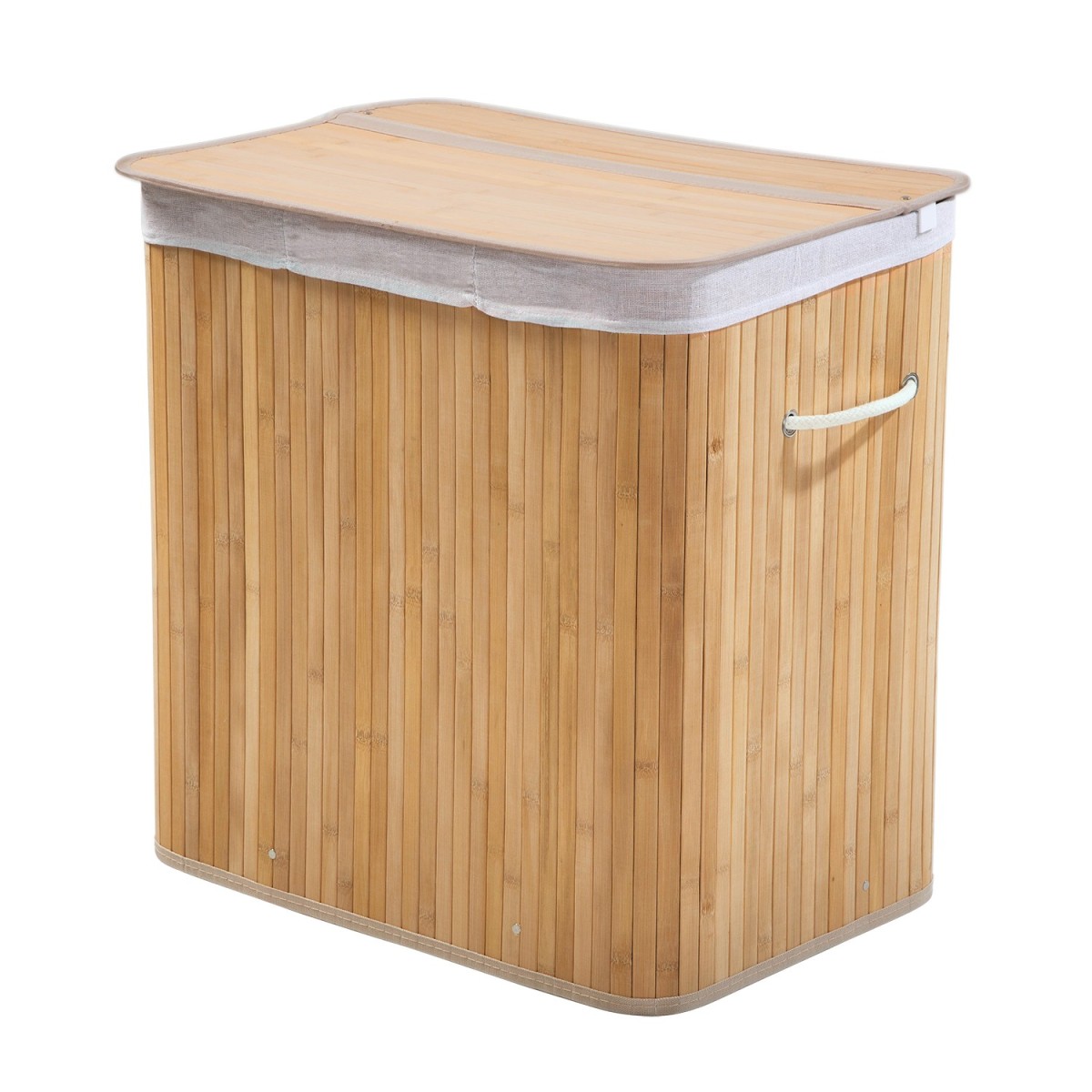 Panier à linge en bambou 150L - YSA bois clair, CALICOSY