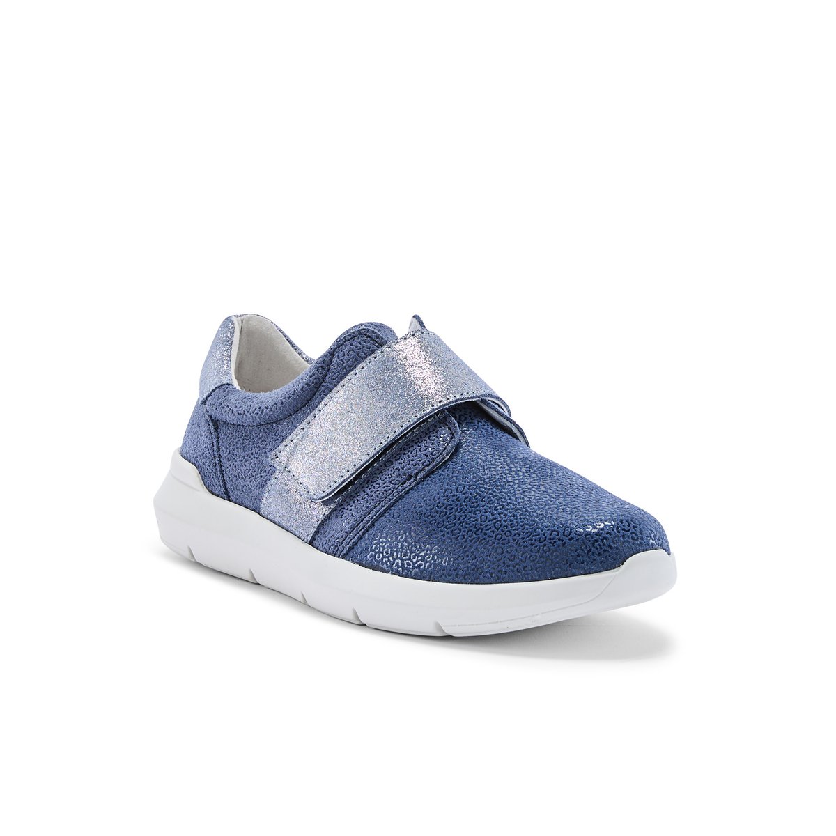 Derbies femme à scratch bleu, PEDICONFORT