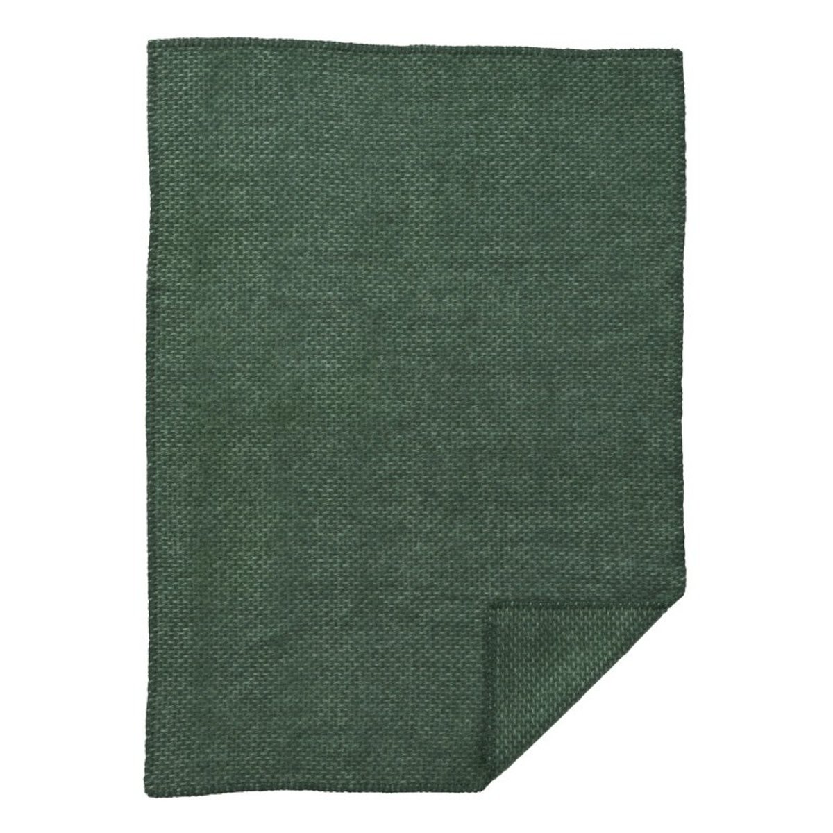 Plaid laine agneau  DOMINO vert foncé, KLIPPAN