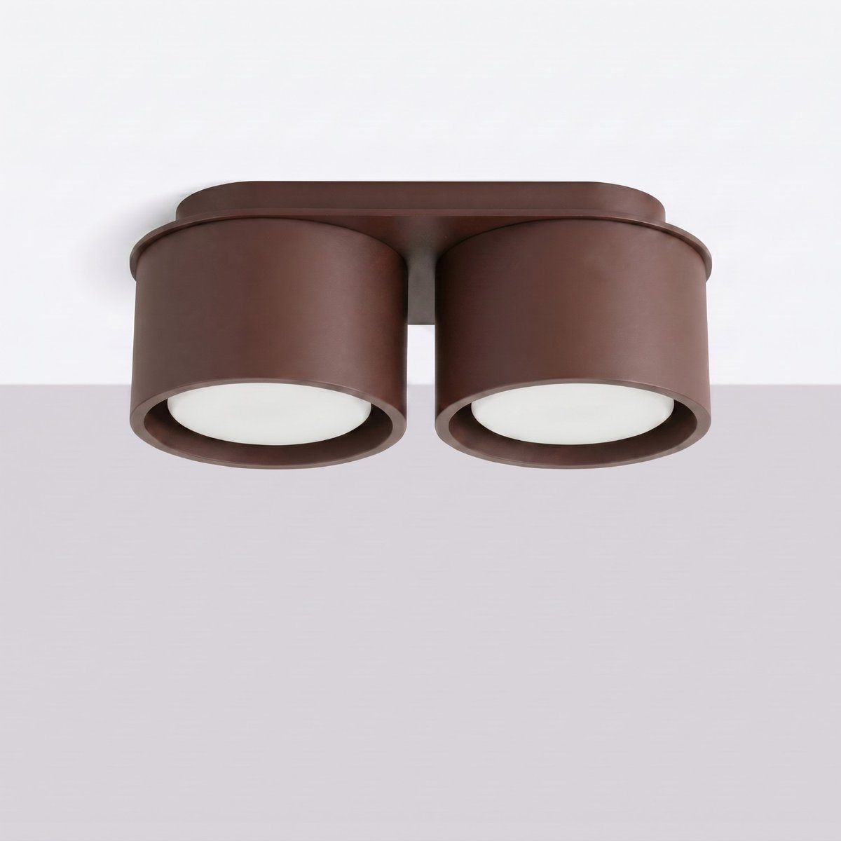 Plafonnier Aluminium Marron Gx53 2 MODO marron, EDEN