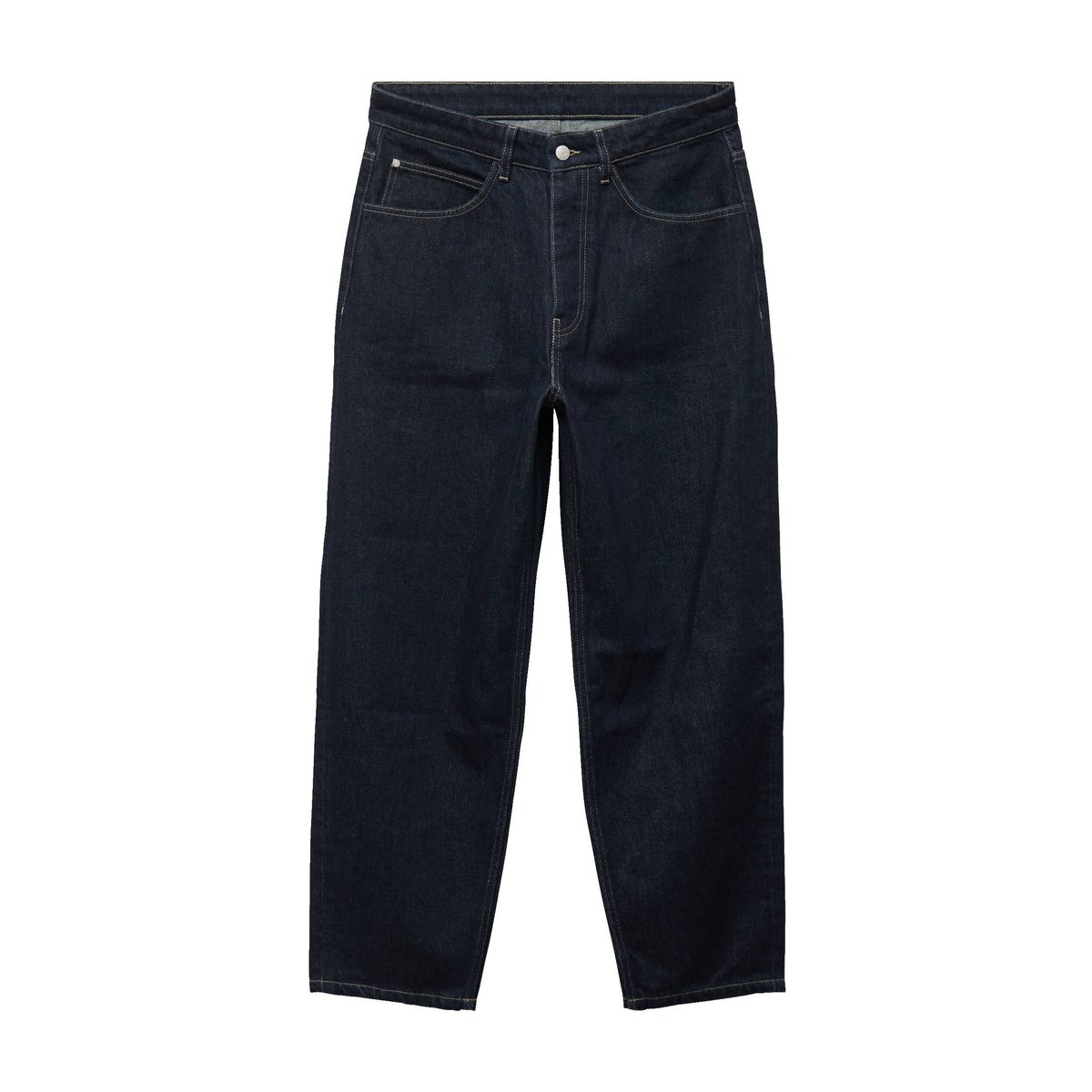 Jeans large longueur 32 en coton denim brut rinse, BONOBO