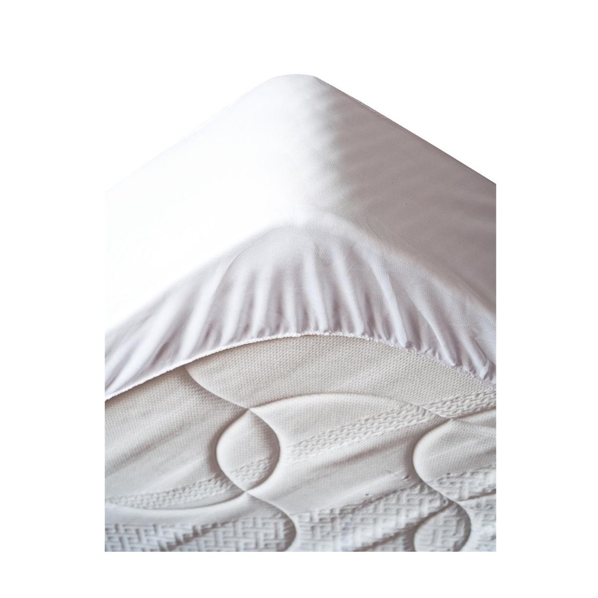 Protege matelas 160 x 200 cm Tricie blanc, EDEN